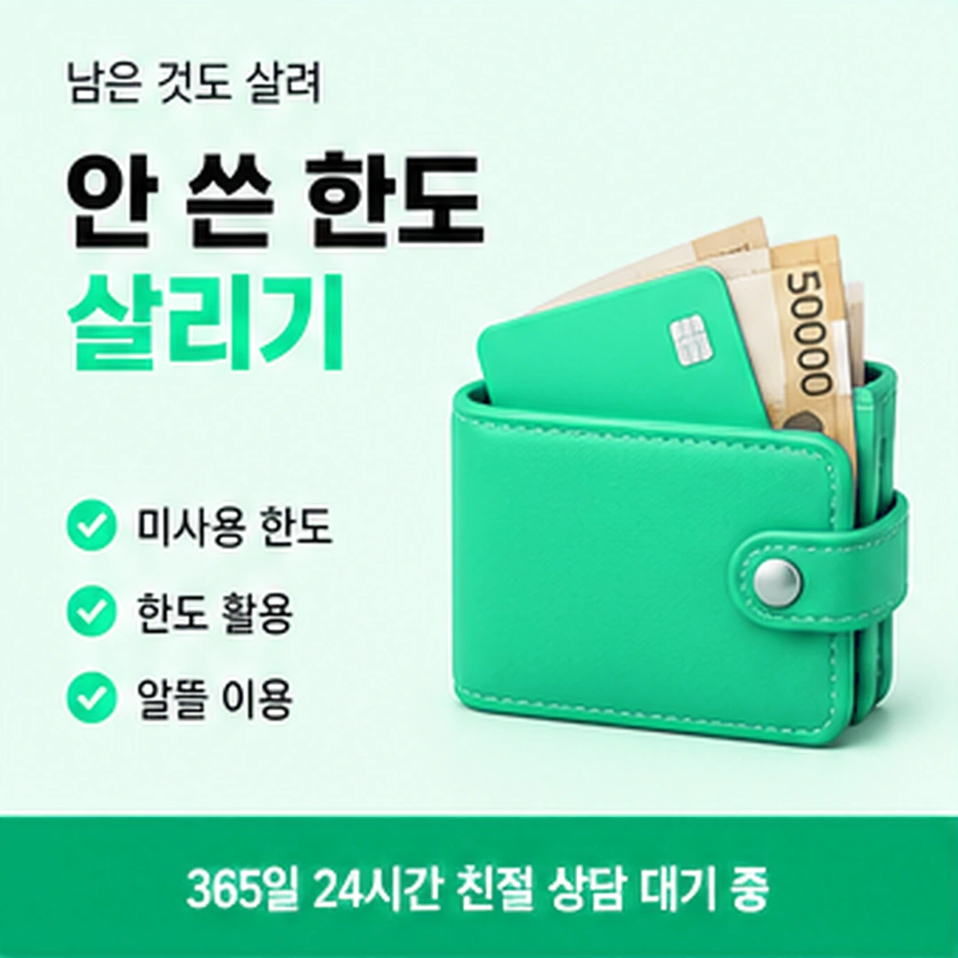 다음머니 삼성카드깡 남은 폭 확인 배너